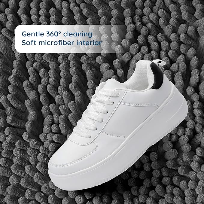 Washing Machine Shoe Bags 2 PCS - Keep Your Shoes Clean & Protected - Durable Fiber Material - Reusable, Lightweight, and Convenient for Easy Laundry Washing & Drying