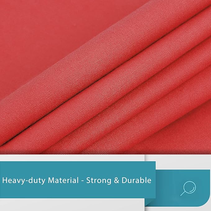 LOLOMLO Extra Large Canvas Laundry Bags with Handles & Drawstring Closure, Heavy Duty Tears Resistant Clothes Storage Travel Bags,25.5"x34",Red