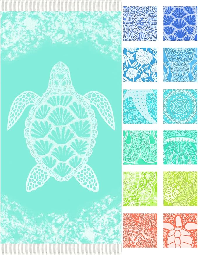 Thin Turkish Beach Towel Lightweight Soft Cotton Extra Large XL Oversized Sand Free Sandproof Absorbent Quick Dry Towels Cloud Bath Pool Travel Compact Essentials Accessories for Adult Gifts