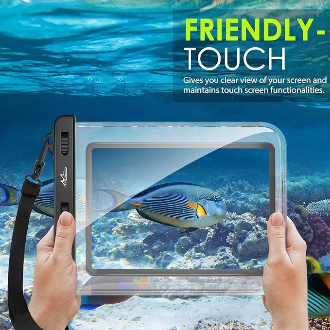 MoKo Waterproof Tablet Case, Tablet Pouch Dry Bag Compatible with iPad 10th, iPad 9/9.7/10.2, iPad Mini 6/5/4/3, iPad Air 5/4, Air 3 10.5, iPad Pro 11 2022, Galaxy Tab S6/S7, Tab A 9.7, Up to 12"