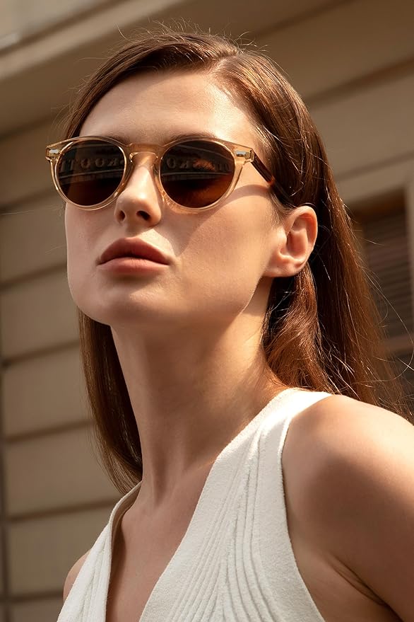 CARFIA Polarized Sunglasses for Women UV Protection Small Face Acetate Frame CA5288