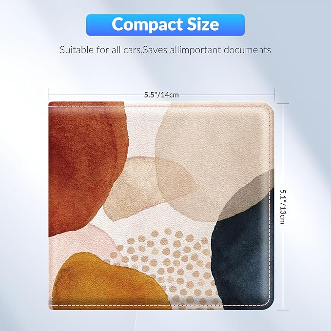 Car Registration and Insurance Card Holder，Vehicle Glove Box Car Organizer，Accessories Case for Storing Driving Licences, Cards, Documents