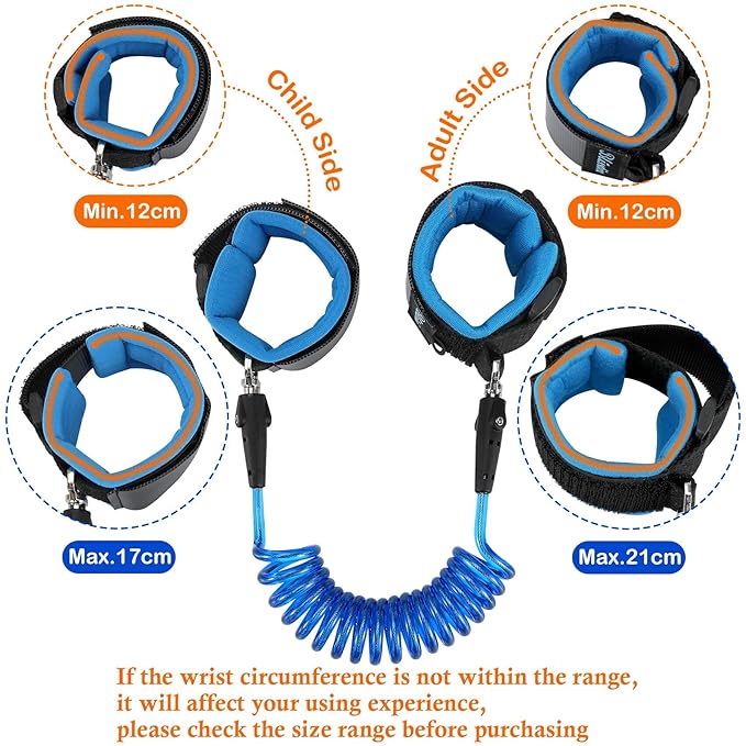 Blisstime Anti Lost Wrist Link Safety Wrist Link for Toddlers, Babies & Kids