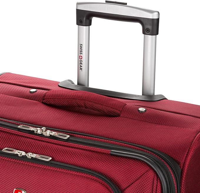 SwissGear Sion Softside Expandable Roller Luggage, Burgundy, 3-Piece Set (21/25/29)