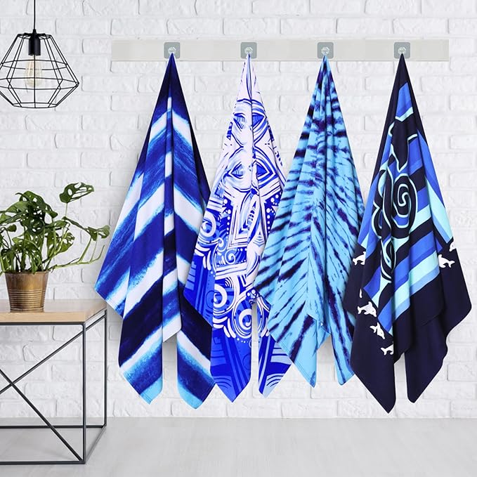 Genovega 2 Packs Oversized Terry Beach Towel Set 36 x 72 Soft Thin Extra Large Big Pool Camping Swim Bulk Towels Blanket Vacation Clearance XL Essentials Cruise Accessories Necessities Adult