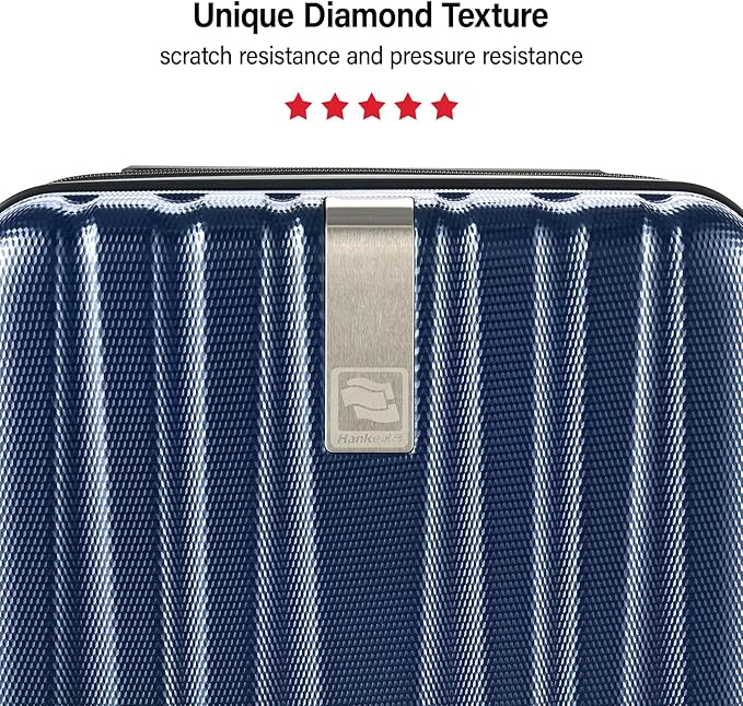 Hanke Hardshell Luggage Sets 2 Piece Extra Large Suitcases with Lock,28 Inch Luggage with Spinner Wheels, Travel Suitcase for Women Men 20 29Inch,Dark Blue