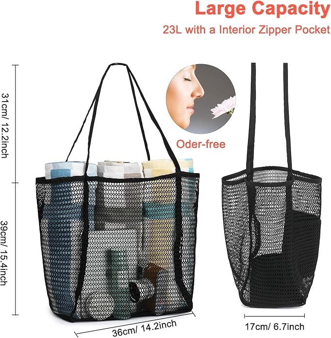 Mesh Beach Bag for Women, Casual Hobo Bags Large Beach Tote for Pool Travel Cruise Vacation Essentials