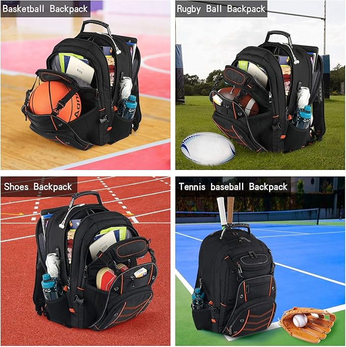 VECKUSON 18.4 Laptop Backpack for Men, 55L Extra Large Gaming Laptops Backpack with USB Charger Port,TSA Friendly Flight Approved and RFID Anti-Theft Pocket