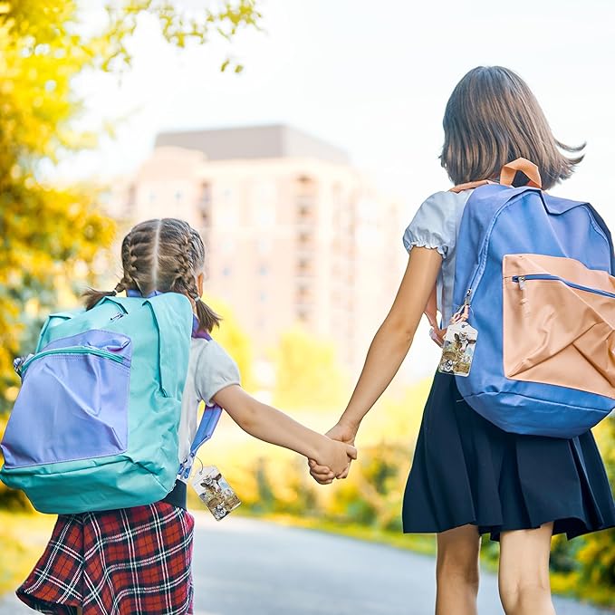 2 Pack Luggage Tags for Suitcases Cute Cow Cat Chicken Sheep Luggage Tag,Leather Stainless Steel Loop Label Tag for Men Women Travel Bag Suitcase