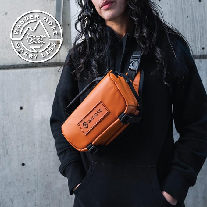WANDRD ROGUE V1 3L Sling: Compact Camera Sling and Crossbody Bag with Fast Access, 3-Way Carry– Lightweight Everyday Bag Great for Travel, Photography, and Daily Use (Sedona Orange)
