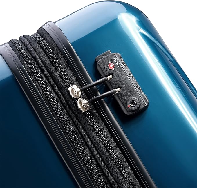 DELSEY PARIS Helium Aero Hardside Expandable Luggage with Spinner Wheels, Teal, Carry-On 21 Inch