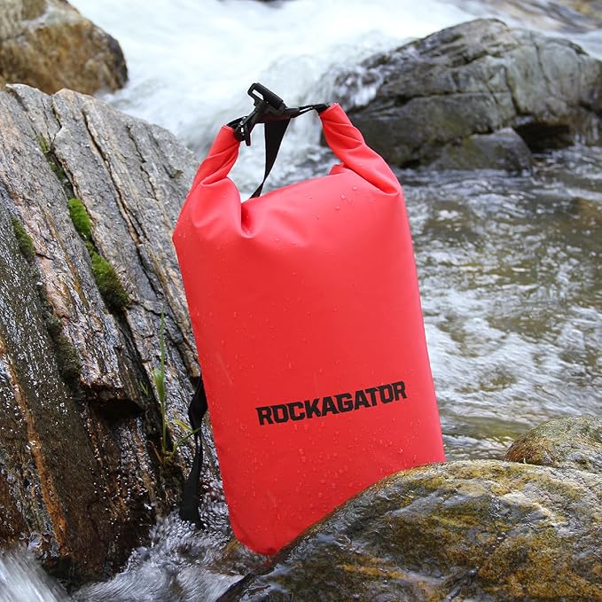 Rockagator Waterproof Dry Bags 100% Water Proof Dry Bag with Detachable Shoulder Strap | Can Be Submersed in Water and Will Keep Your Gear Dry on the River, Lake, Raft, Kayak (10L, 20L, 30L, 50L)