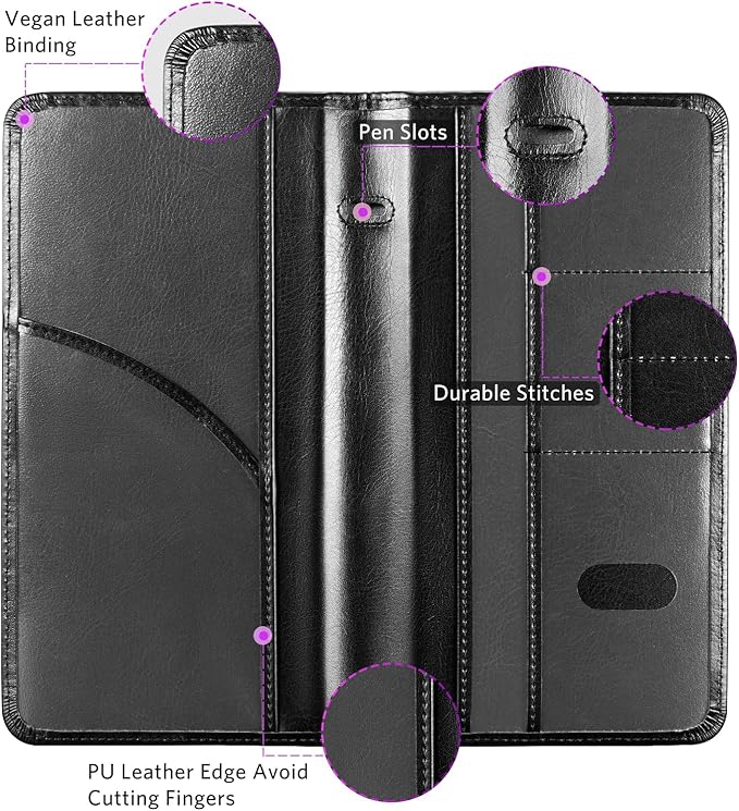 CoBak Car Registration and Insurance Holder - Vehicle Glove Box Car Organizer,Auto Truck Comparment Accessories Case with Magnetic Closure for Driver License,Cards