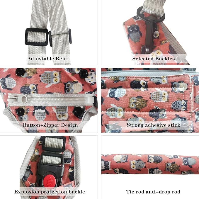 IULONEE Baby Walker, Handheld Kids Toddler Walking Harness Helper Assistant Protective Belt Child Activity Walker Adjustable Standing Up Walking Learning Helper for Toddler 7-24 Month (Orange)