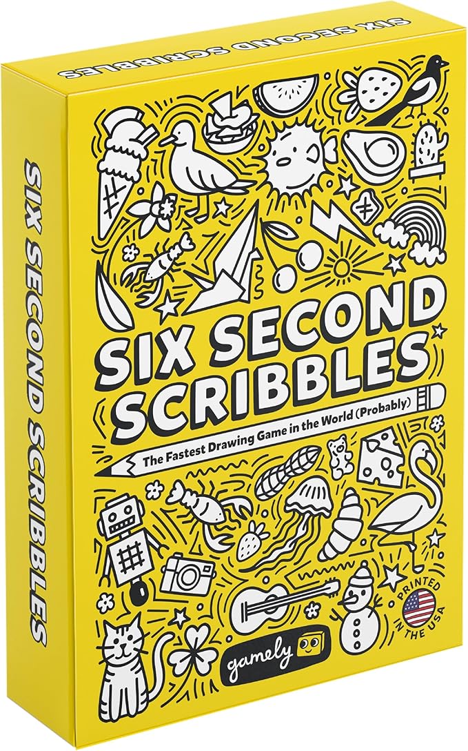 Six Second Scribbles: The frantically Fast and fantastically Fun Drawing Game | A Family Friendly Party Game for Children, Teens and Adults (New Edition)