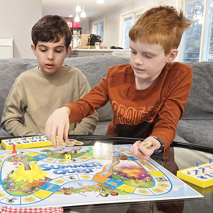 Summer Quest Board Game, Fun for Kids and Adults, 2-4 Players, Ages 5+, Family-Friendly Summer-Themed Activities & Strategic Gameplay, Skill-Building & Educational, Fun for All Seasons!