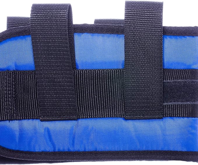 COW&COW Padded Gait Belt with 4 Handles and Quick Release Buckle 5.5 inchs(Blue, S/24inches-30inches)