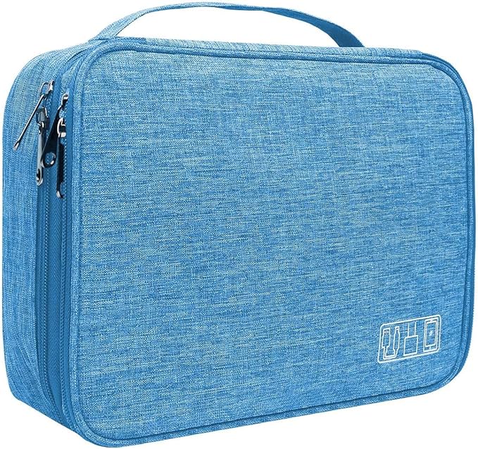 Electronics Organizer, Jelly Comb Electronic Accessories Cable Organizer Bag Waterproof Travel Cable Storage Bag for Charging Cable, Power Bank, iPad