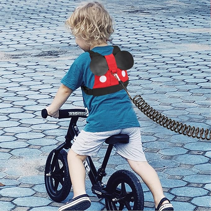 Accmor Toddler Harness Leash, Cute Kids Leash + Black Anti Lost Wrist Link for Outdoor Travel, Adorable Baby Leash Child Walking Harness Wristband Assistant Strap Mini Belt Protector for Boys Girls