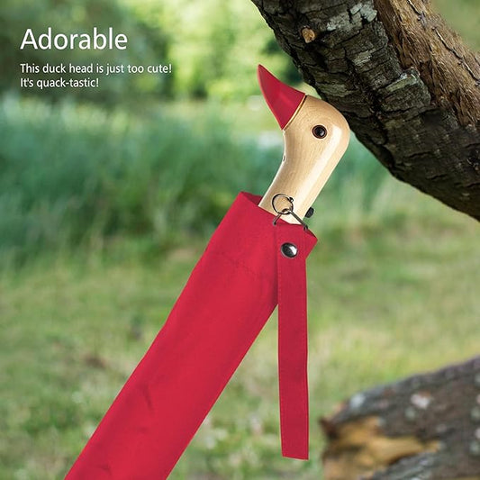 Duck Umbrella - Compact Travel Umbrella with a Cute Duck Head Handle for Women