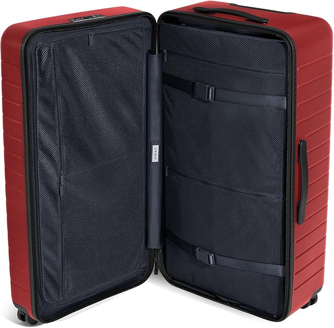 Away Large Trunk Luggage, 31 Inch Hardside Suitcase with Spinner Wheels, Lightweight & Durable, TSA Lock, Ideal for Long Trips, Tango Red