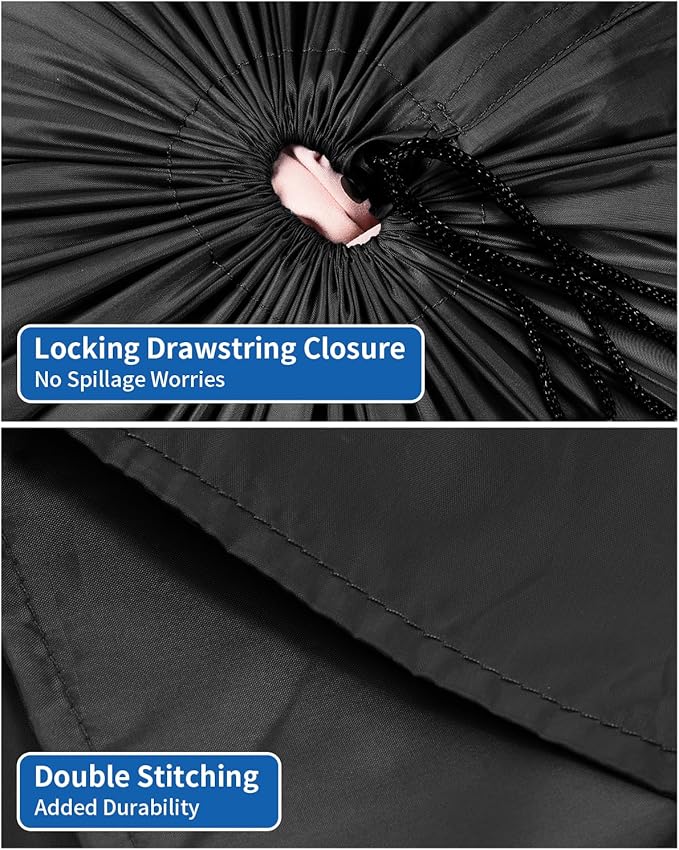 OTraki Small Laundry Bag 16x20 Inch Laundry Sack Bag with Drawstring Closure 2 Pack Laundry Wash Bag Dirty Clothes Organizer Machine Washable for Camp Home College Dorm, Black