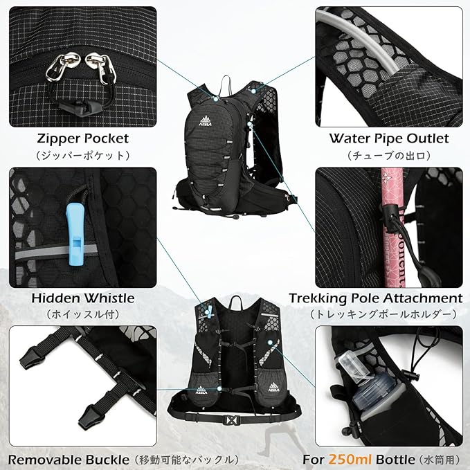 TRIWONDER Hydration Running Vest Lightweight Water Backpack Pack for Men Women Hydration Water Pack for Cycling, Running, Hiking, Biking