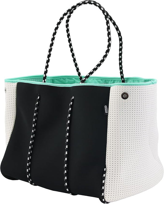 QOGiR Neoprene Multipurpose Beach Bag Tote with Inner Zipper Pocket … … … …