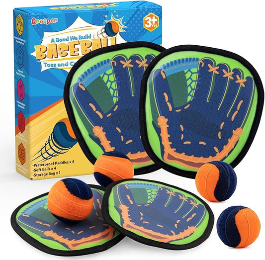 Toss and Catch Ball Game Kids Toys for 3 4 5 6 7 8 Year Old Boys Girls Birthda Gift, Valentines Day Gifts Outdoor Games Yard Play Beach Pool Toys for Kids Ages 4-8 8-12 Toddler Baseball Glove