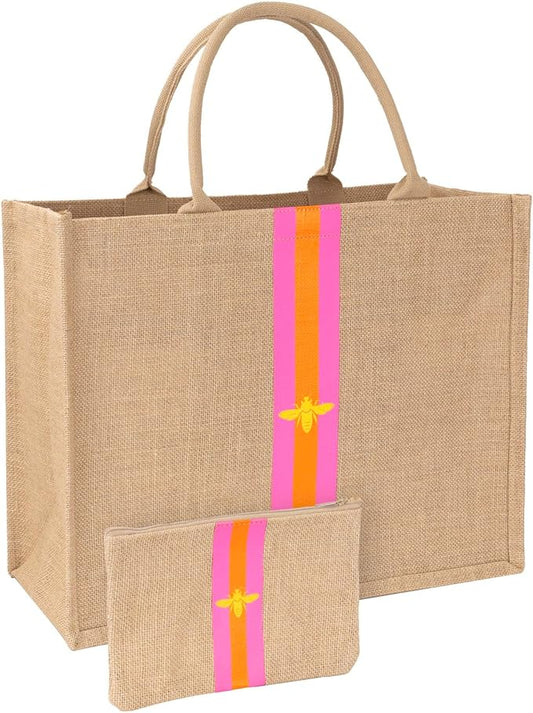 Large Beach Bag Jute Woven Tote