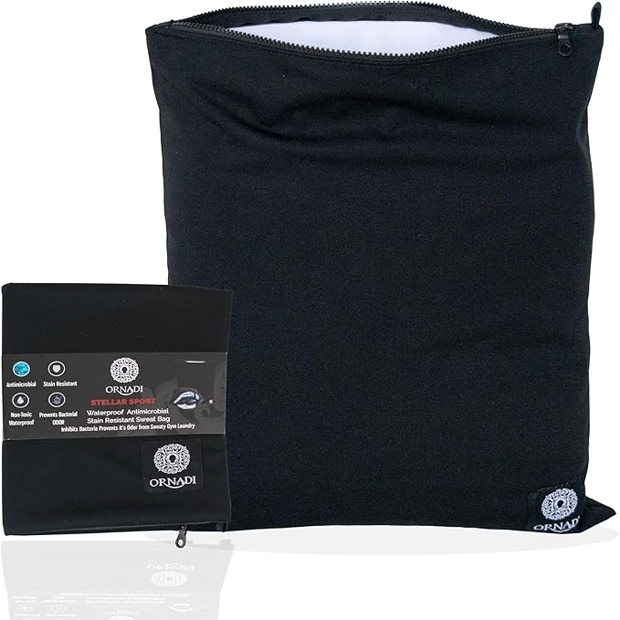 Waterproof Sweaty Clothes Bag Antimicrobial Wet Dry Pouch Inhibits Bacteria & Smelly Odor from Dirty Sport Laundry & Swimsuits for Fresh Gym Bag & Travel Luggage 14.5 X 17 inch Eco Made In USA