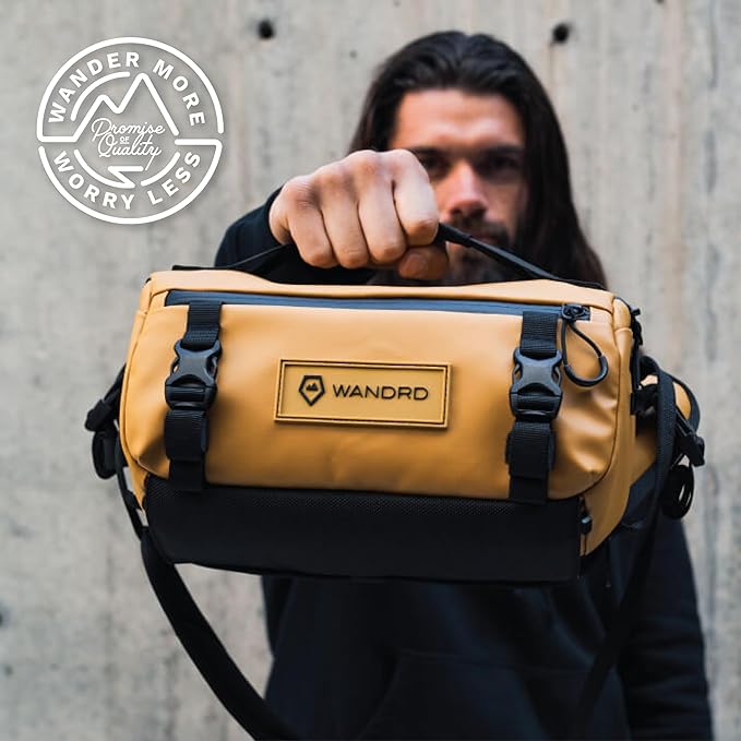 WANDRD ROGUE V1 6L Sling: Compact Camera Sling and Crossbody Bag with Fast Access, 3-Way Carry– Lightweight Everyday Bag Great for Travel, Photography, and Daily Use (Dallol Yellow)
