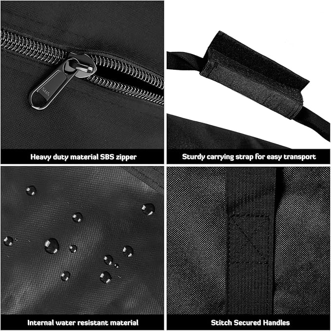 INFANZIA 24inch Sports Duffel Travel Bag, 56L Duffel Tote Bag with Upgrade Zipper, Water Resistant & Foldable Equipment Storage Bag for Camping Tent Tripod Fishing