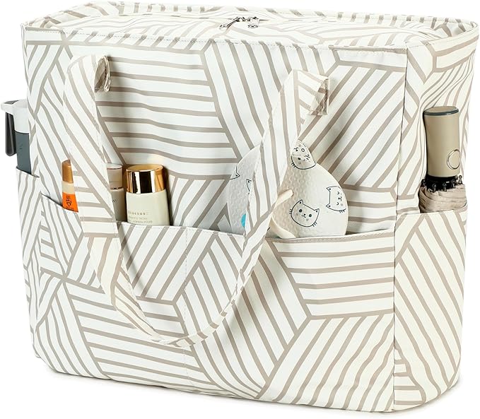 Bluboon Waterproof Beach Tote Pool Bags for Women Ladies Extra Large Carry On Bag With Wet Compartment for Weekender Travel