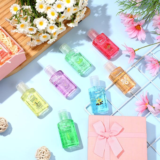 Frienda 24 Pcs Mini Hand Sanitizers Bulk Travel Size Scented Hand Sanitizer 1 Fl oz for Guest Xmas Christmas Stocking Stuffers Teacher Nurse Coworker Teacher Office Gift Homeless Care Package Supplies