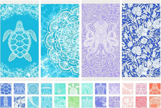 Thin Turkish Beach Towel Lightweight Soft Cotton Extra Large XL Oversized Sand Free Sandproof Absorbent Quick Dry Towels Cloud Bath Pool Travel Compact Essentials Accessories for Adult Gifts