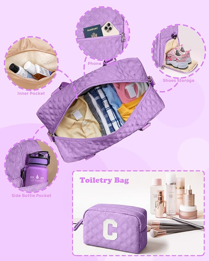 Elilier Travel Bag Women, Overnight Bag, Kids Gifts for Daughter, Teacher Appreciation Gifts, for Teens, Gift for Friend Sister Women Gifts