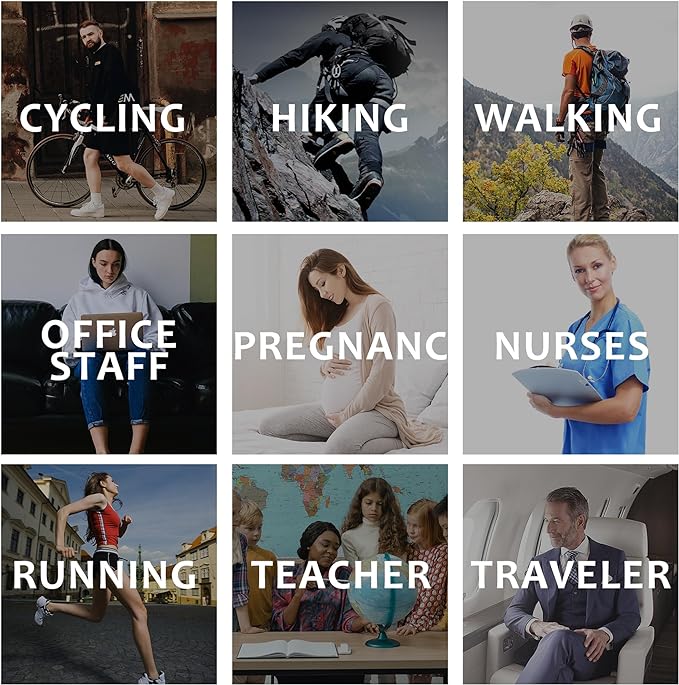 fenglaoda Compression Socks for Women Men Support Circulation 6 Pairs Socks For Nurse, Travel, Flight