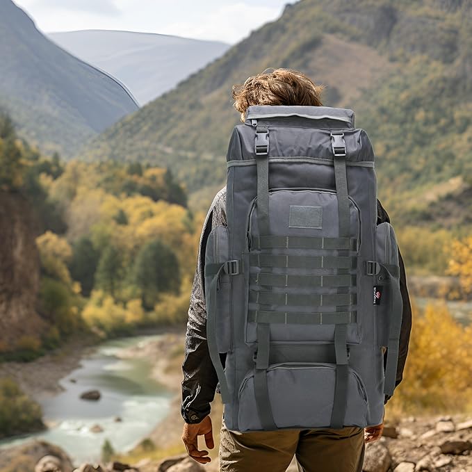Hiking Backpack for Men 70L/100L Camping Backpack Military Rucksack Molle 3 Days Assault Pack for Climbing