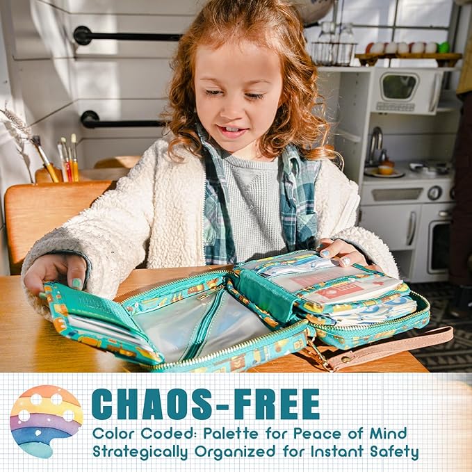 EVERLIT Care Rescue Pack | Family-Friendly First Aid Kit for Kids with 200 Pcs Medical Supplies | Travel-Friendly Compact Storage Bag for Home, Car, Travel, Camping, Adventure (Splatter)