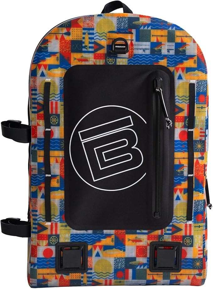 BOTE Highwater Backpack Waterproof Outdoor Zipper Dry Bag 28 Liter Capacity Molle Straps Fully Submersible Watersports Kayaking Fishing Hunting Boating