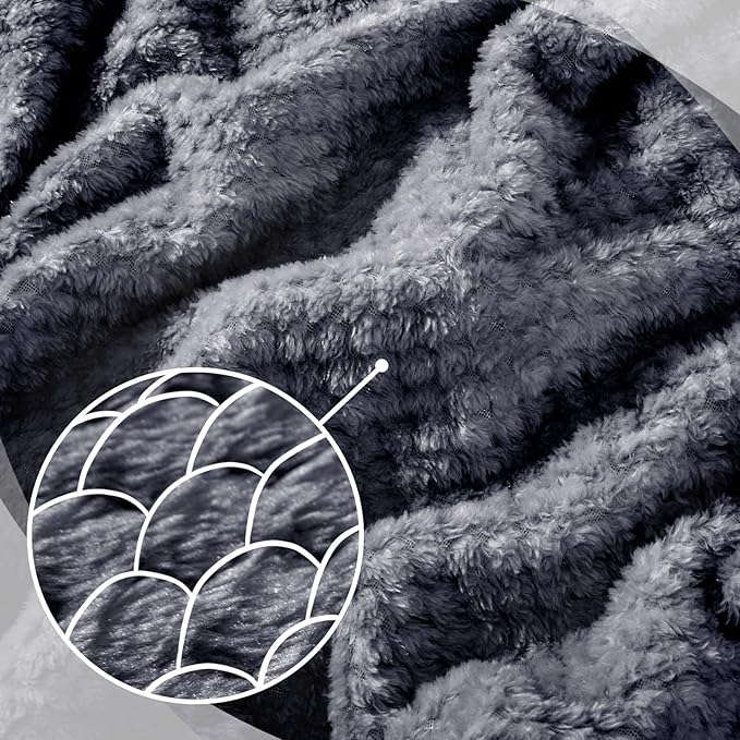 Travel Pillow and Blanket Set Neck Pillows Soft Blankets with Sleep Mask Travel Essentials for Airplane Car Memory Foam Grey