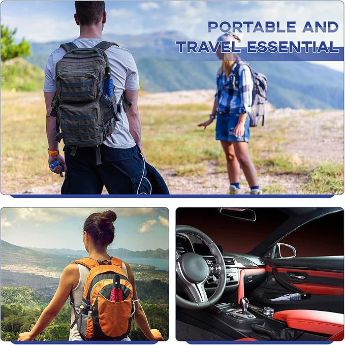 Amylove Windproof Travel Compact Umbrellas Bulk Wind Resistant Folding Auto Open and Close Rain Automatic Travel Collapsible Portable Umbrellas for Men and Women Gifts 4 Colors