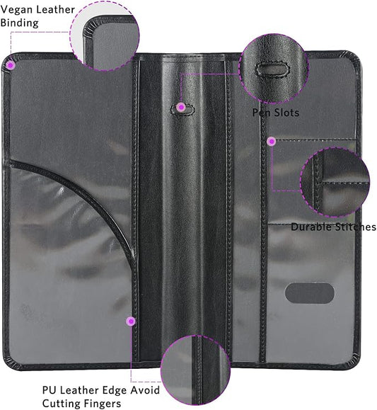 CoBak Car Registration and Insurance Holder - Vehicle Glove Box Car Organizer, Auto Truck Comparment Accessories Case for Essential Document, Driver License, Cards