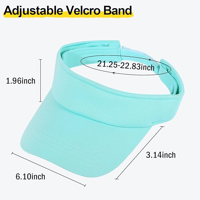 Sun Visor Hat Adjustable Velcro Outdoor Sports Cap for Men Women Adults