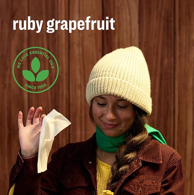 Everyone Hand Sanitizer Wipes, 15 Wipes (Pack of 6), Ruby Grapefruit, Made with Sugarcane Derived Alcohol with Essential Oils, TSA friendly