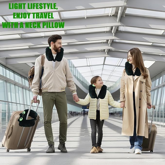 Travel Pillow for Kids & Adults Car Neck Pillow Memory Cotton U-Shaped Neck Pillow Soft Head Support Travel Accessories for Airplane Car Train Bus