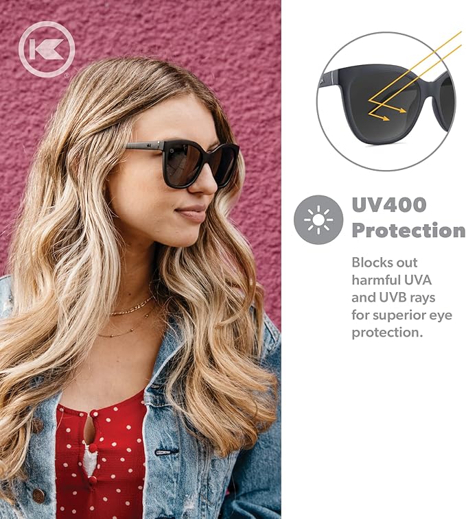 Knockaround Deja Views Polarized Sunglasses for Women - Impact Resistant Lenses & Full UV400 Protection