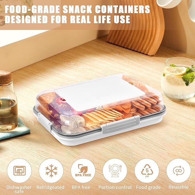 Food storage container with transparent lid Portable travel cheese board Housewarming gift Kitchen cutting board with vegetable tray Snack and fruit platter for entertaining guests