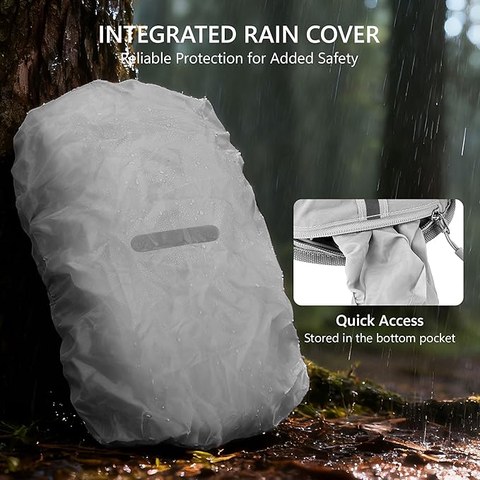 Zavothy Hydration Backpack with Rain Cover, 1.5L Lightweight Hydration Pack for Hiking, Cycling & Trail Running